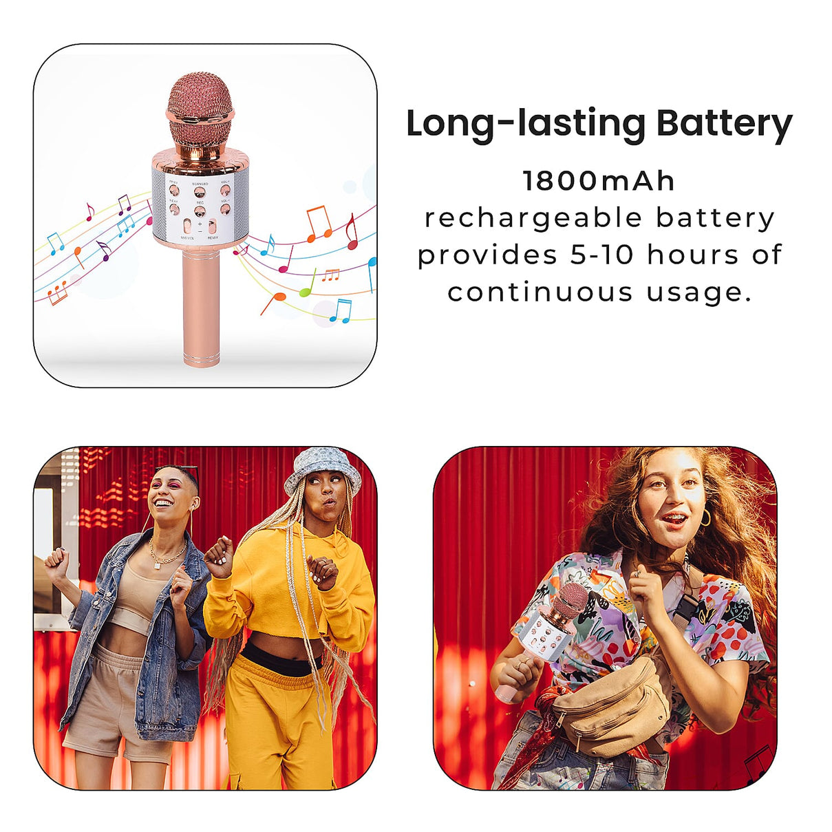 Wireless Bluetooth Karaoke Microphone - Pink 7686849 5