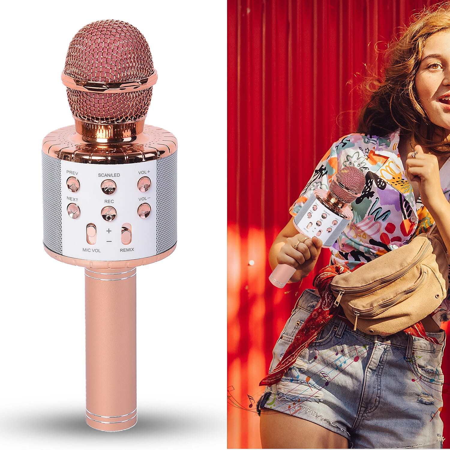 Wireless Bluetooth Karaoke Microphone - Pink 7686849 6