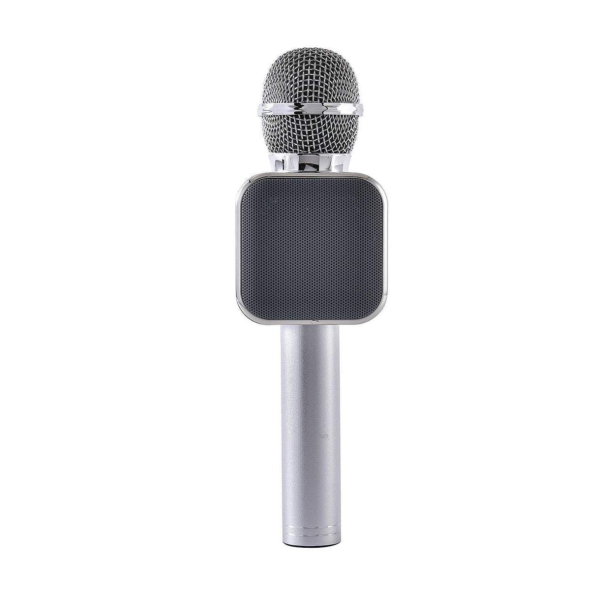 Wireless Bluetooth Karaoke Microphone with LED Lights and USB Charger - Silver 7187518 3