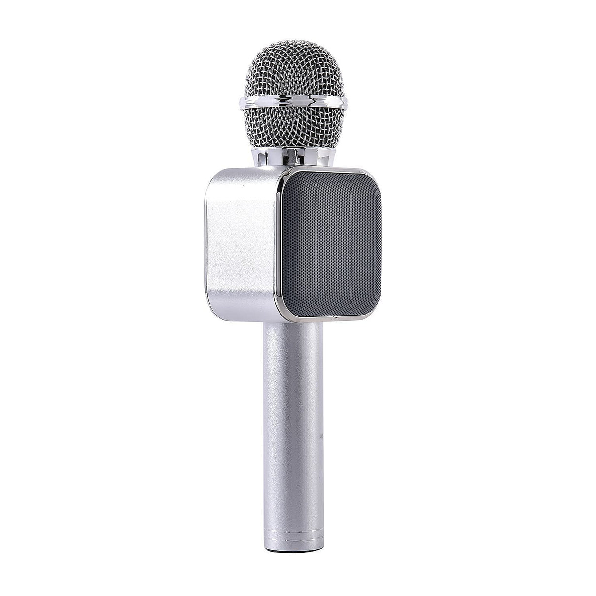 Wireless Bluetooth Karaoke Microphone with LED Lights and USB Charger - Silver 7187518 4