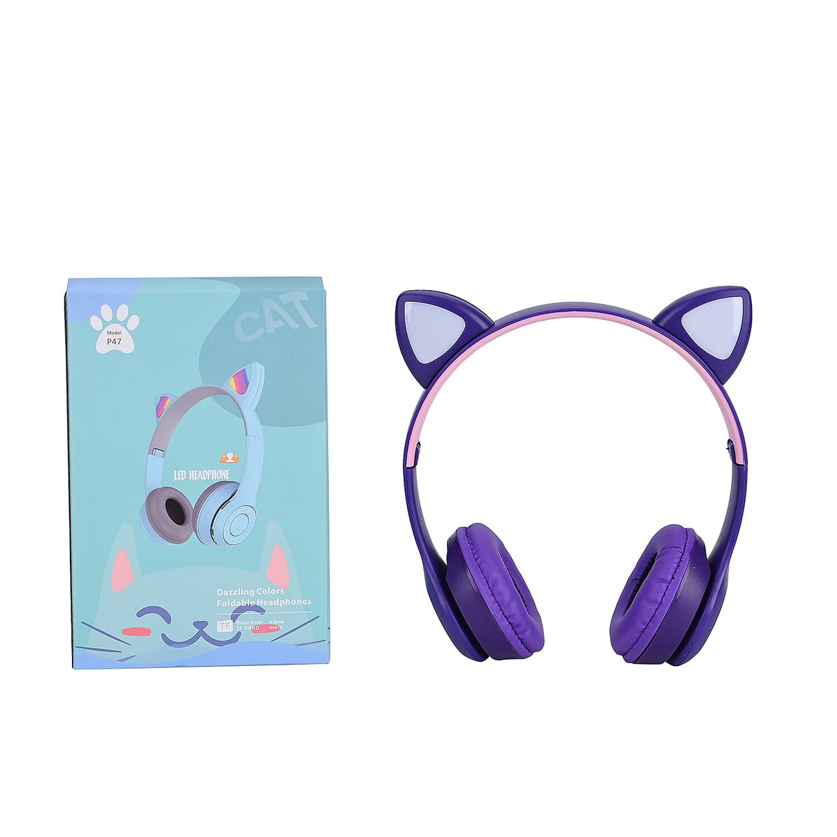 Wireless Cat Ears Headphones with Light 7815977 10