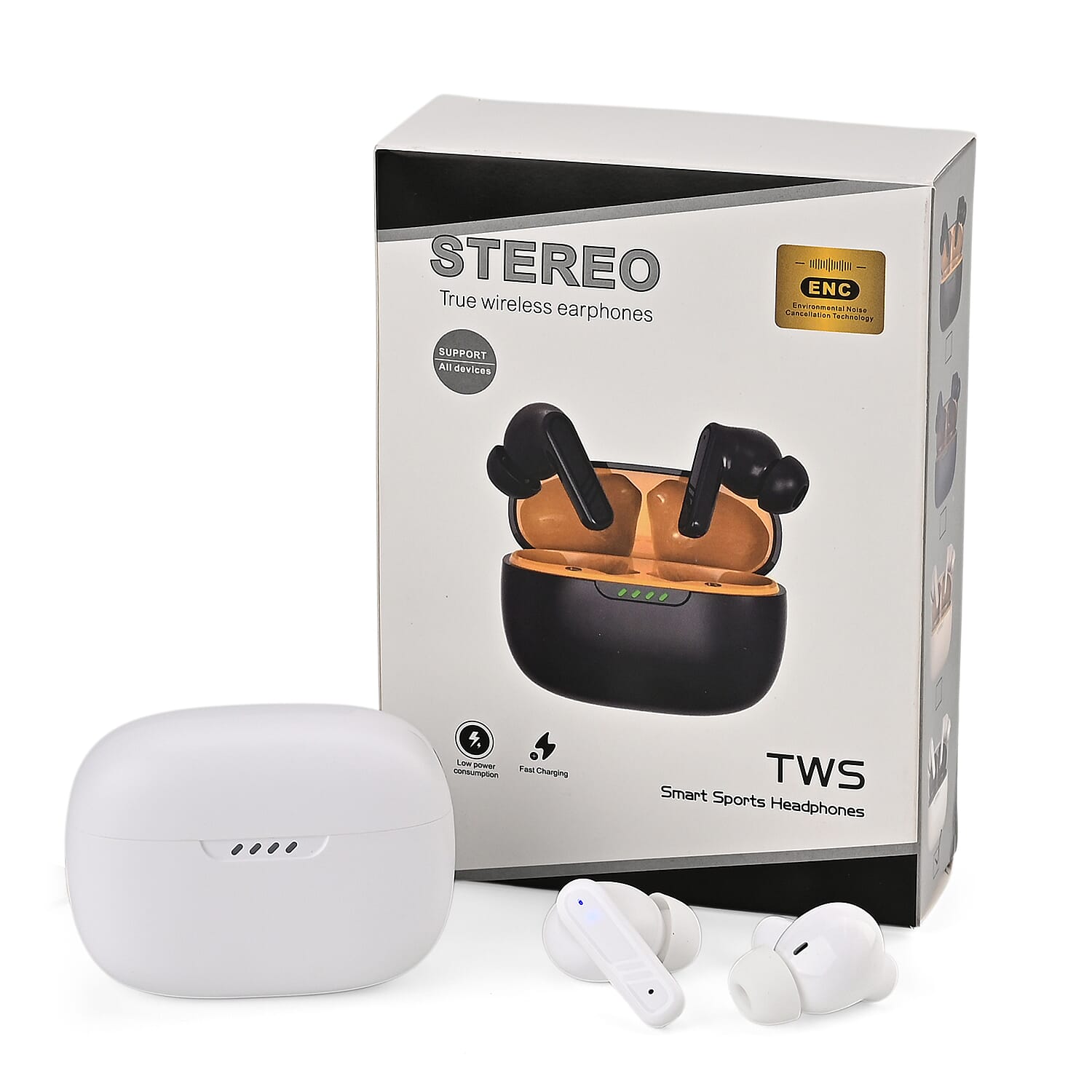 TWS True Wireless Earbuds - 150mAh Charging Case &amp; 3-4 Hour Playtime - Grey 8350788 0