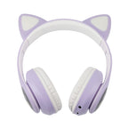 Wireless Headphone with LED Lights - Purple