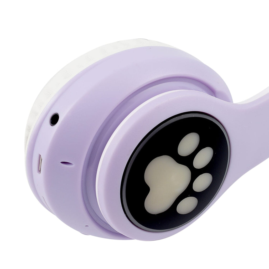 Wireless Headphone with LED Lights - Purple