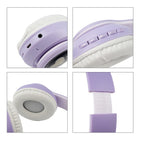 Wireless Headphone with LED Lights - Purple