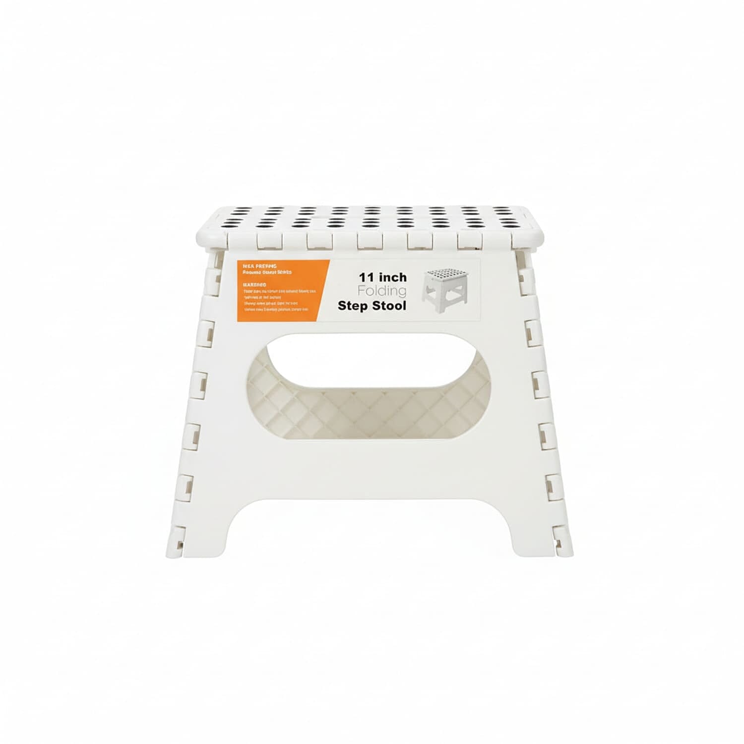 Folding Step Stool (Size 11 Inch) - White 8092662 0