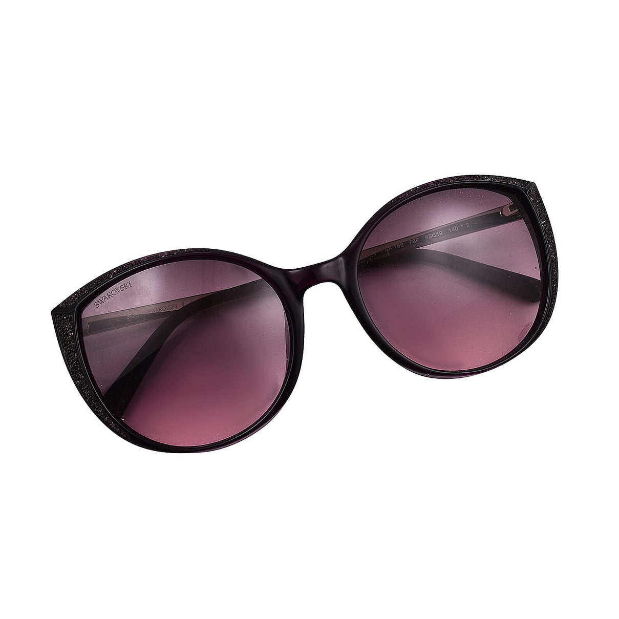 Women Purple Cat Eye Sunglasses Embedded With Small Crystals 6246260 2
