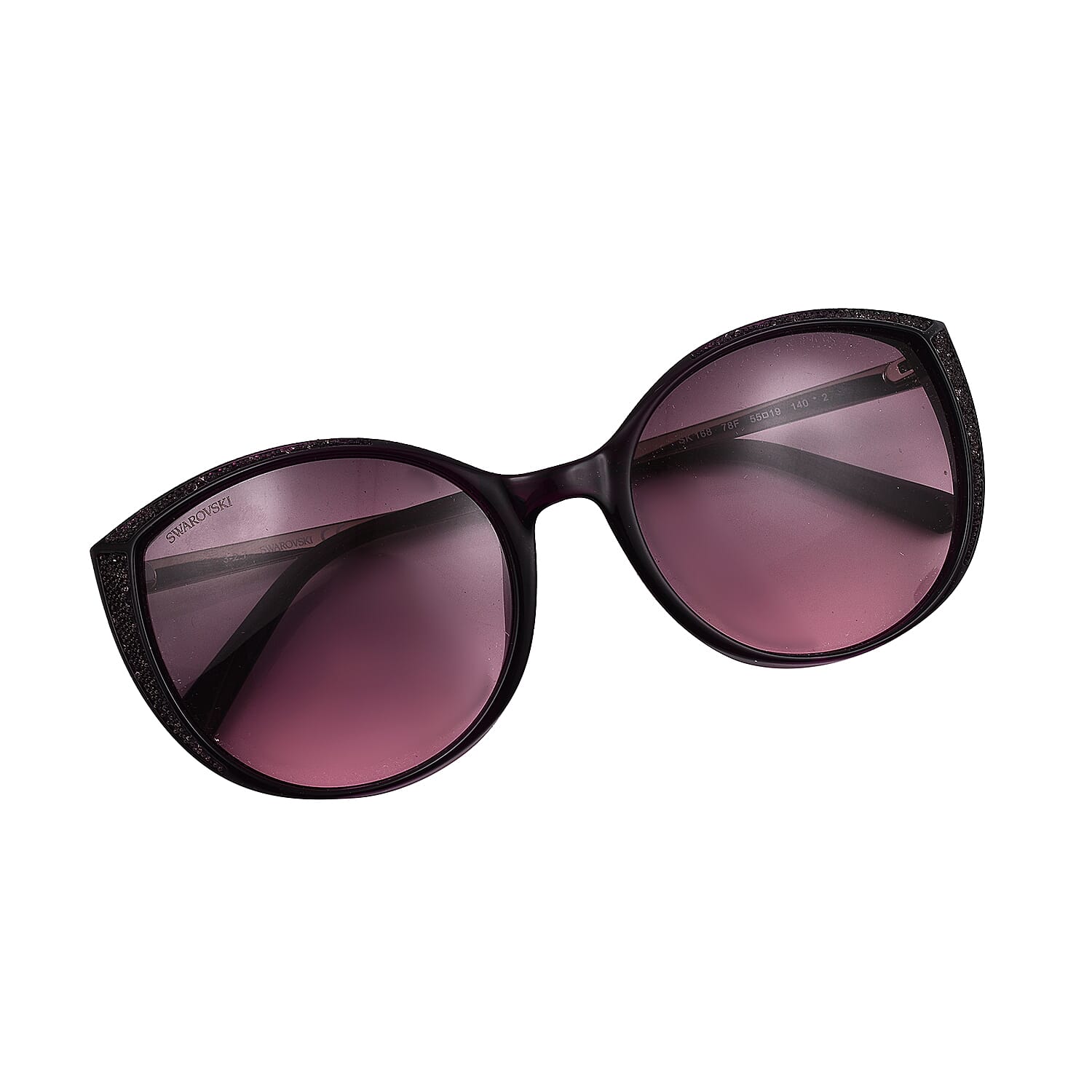 Women Purple Cat Eye Sunglasses Embedded With Small Crystals 6246260 2