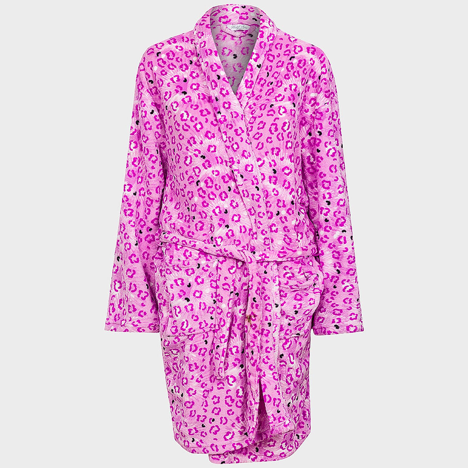 Women's Leopard Print Fleece Robe 7788382 3