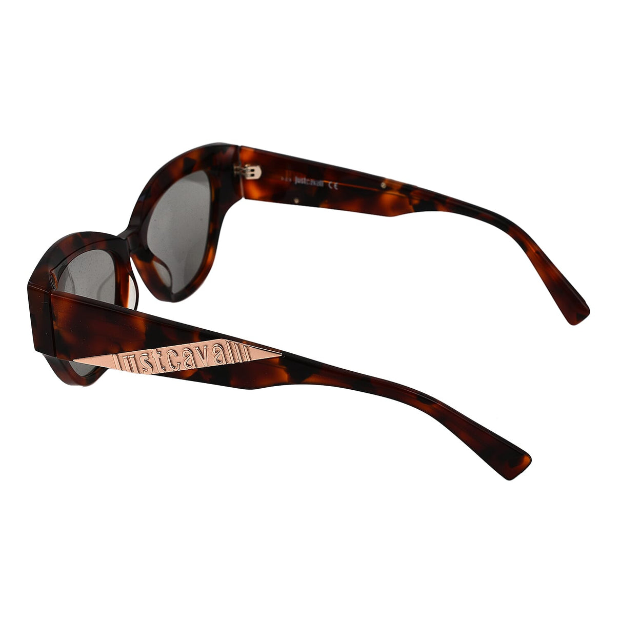 Womens Cat Eye Red Tortoise Sunglasses with Stip Design on Temples 6704572 2