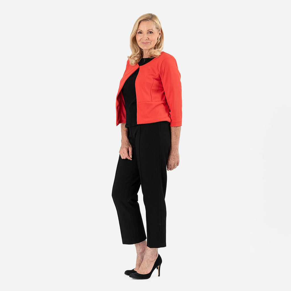 Anonymous Crepe Bolero (Size 12) - Coral