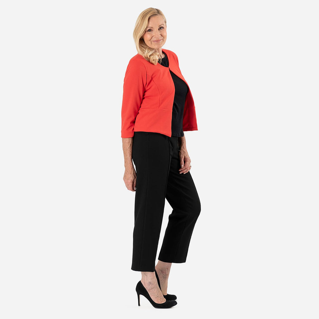 Anonymous Crepe Bolero (Size 12) - Coral