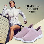 Close Out Comfy Knitted Trainers (Size 3) - Pink
