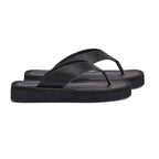 Womens Open-Toe Slip-on Sandals (Size-6) - Black