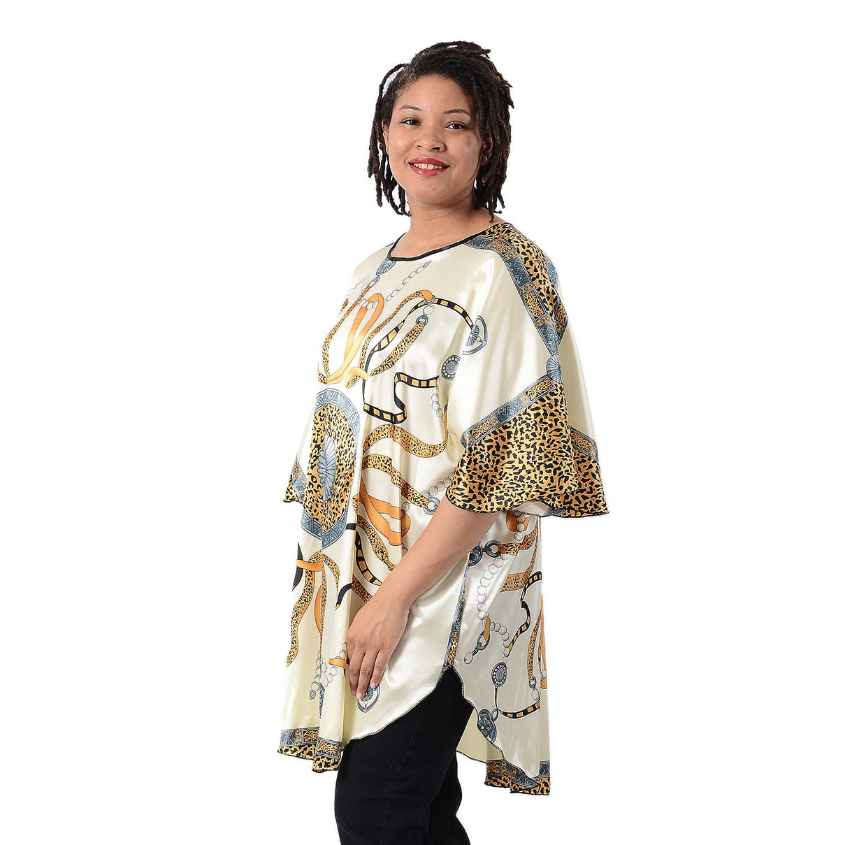 Womens Printed Short Sleeves Kaftan 6122676 2