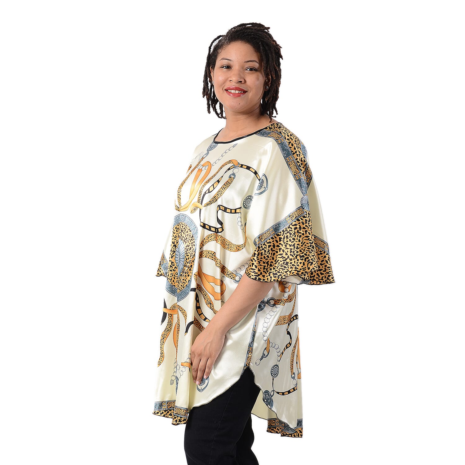 Womens Printed Short Sleeves Kaftan 6122676 2