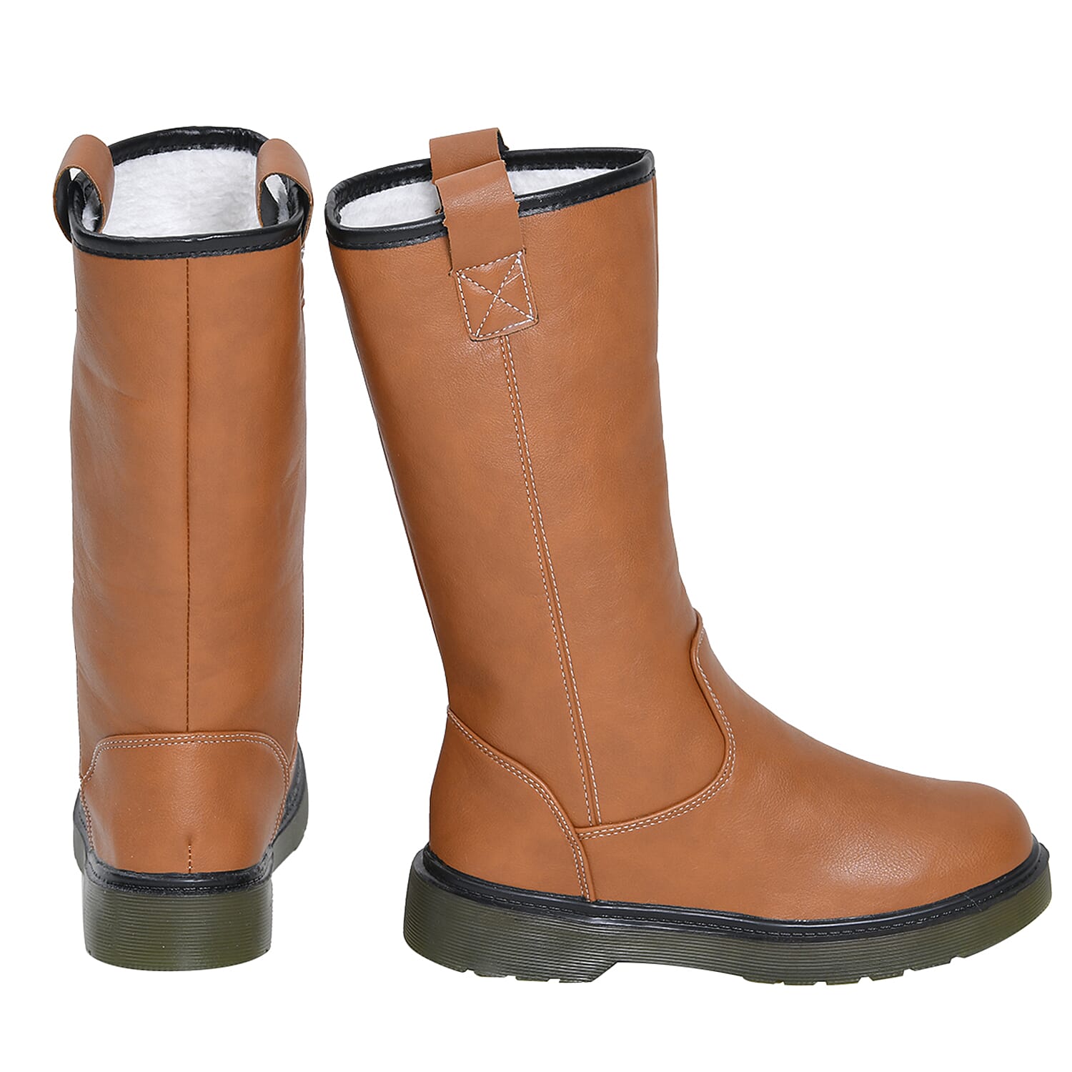 Womens Sherpa Insole Winter Boots - Brown 7585325 3