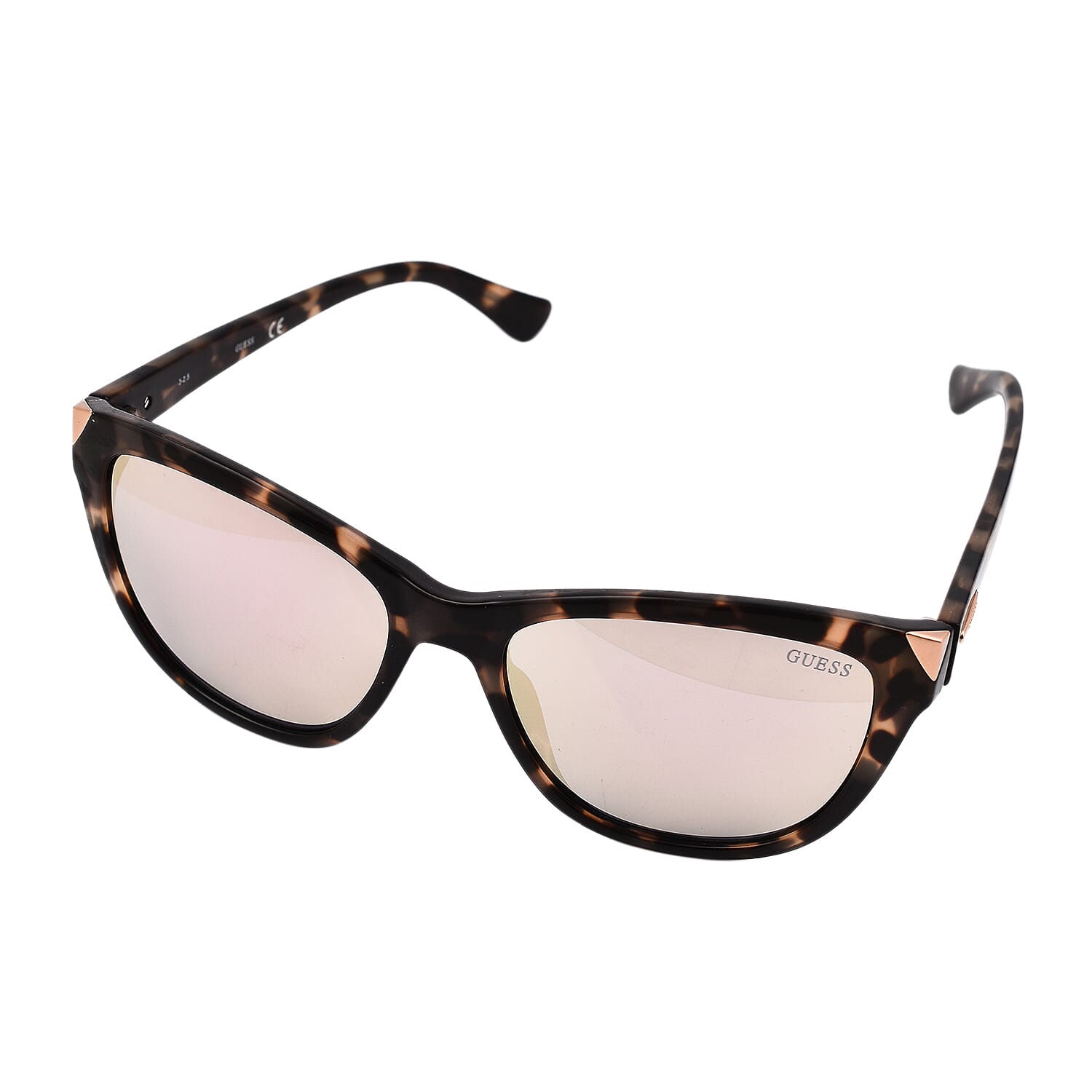 Womens Square Black Tort Sunglasses with Mirror Lenses 6512451 2