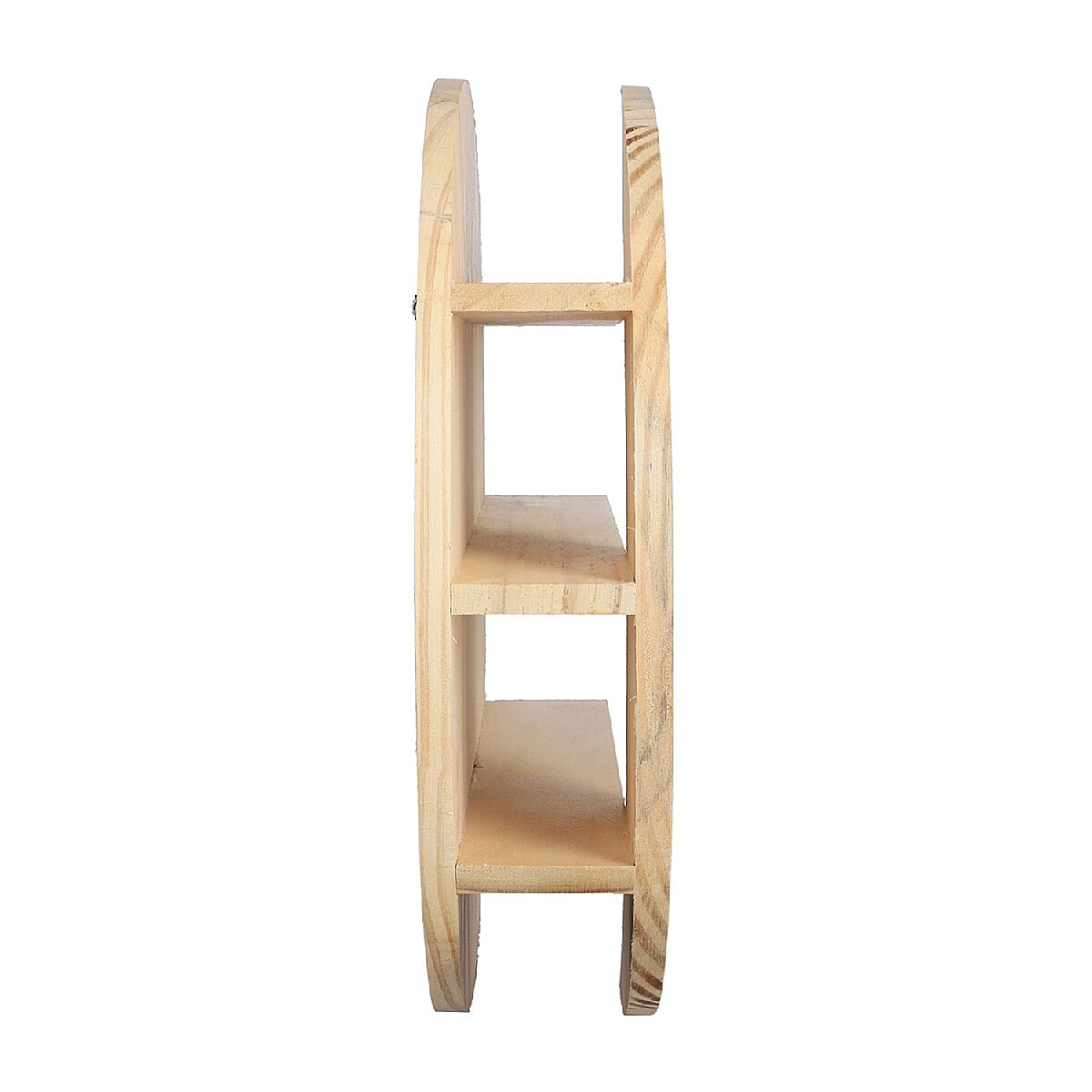 Wooden Wall Jewellery Organiser in Sun And Moon Shape - Pine Colour 6102135 4