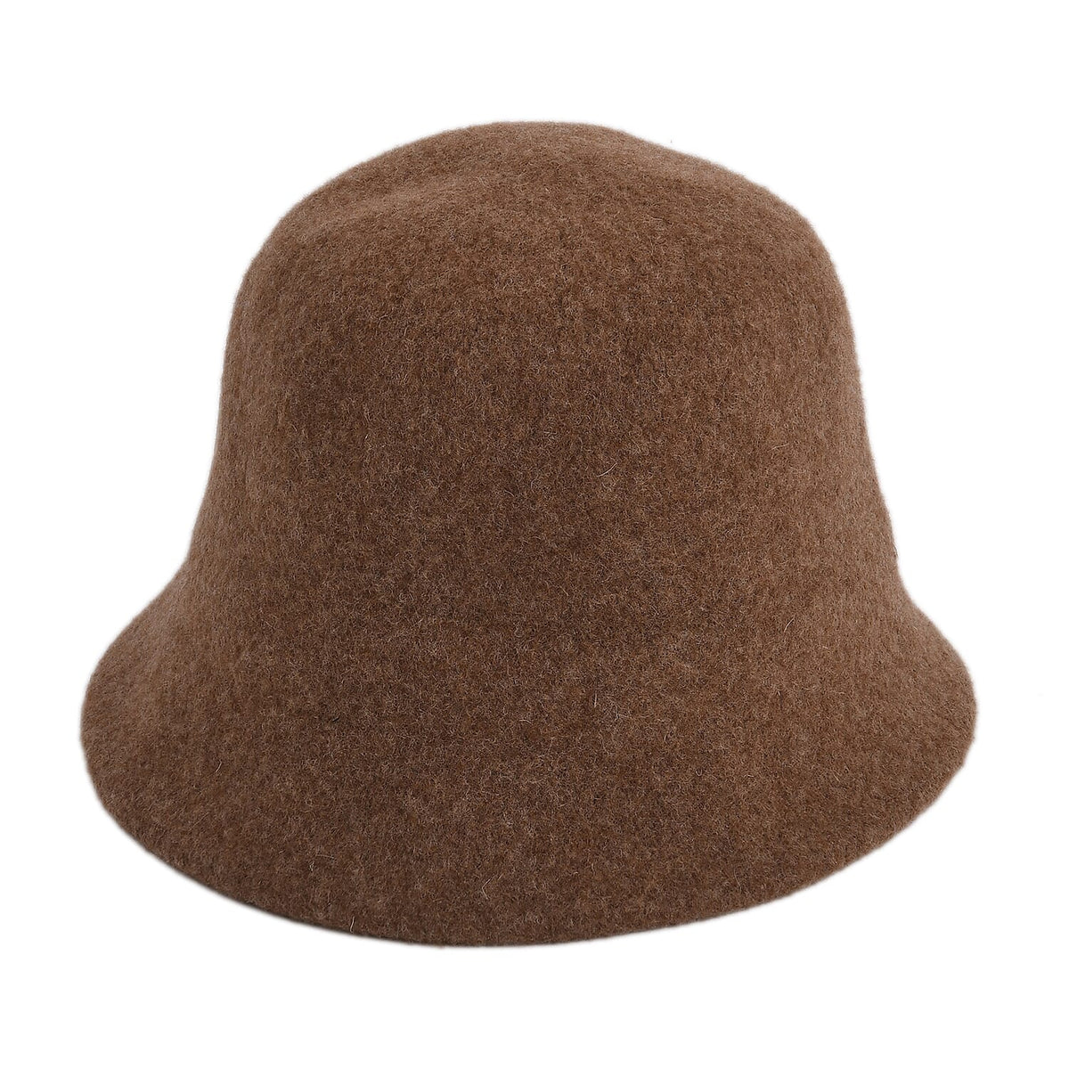 Classic Wool Bucket Hat for Ladies - Brown V32604066 4