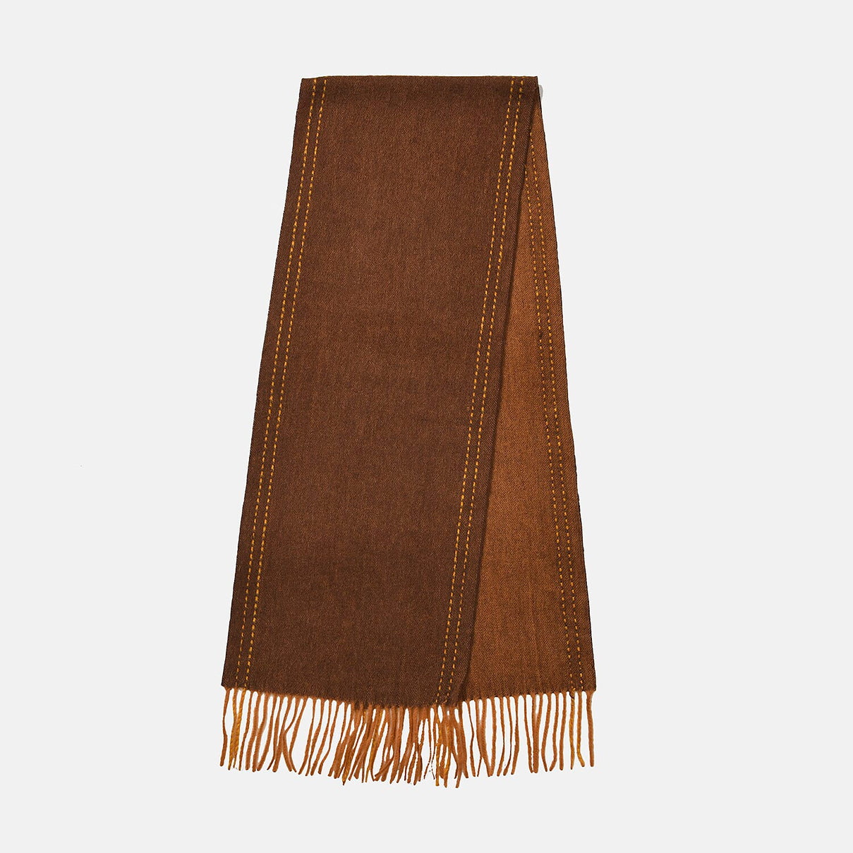 Stylish and Versatile Unisex 100% Wool Scarf - Brown 7853682 13