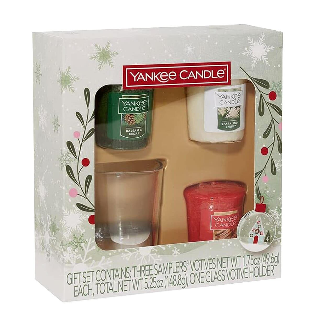 Yankee Candle Holiday Christmas Votive Sampler Set with Glass Holder 7988064 1