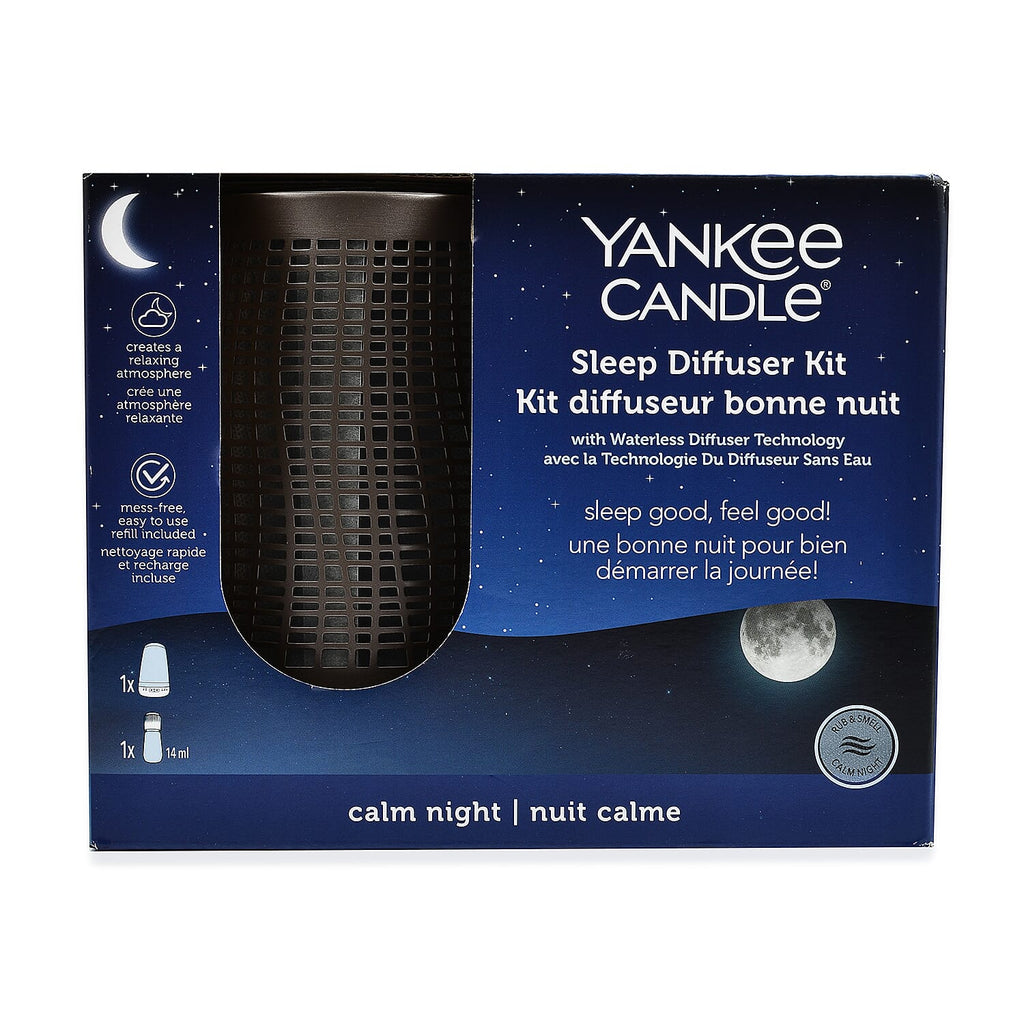 BEAT THE HIGH STREET- Yankee Candles Sleep Diffuser Starter Kit Calm Night - Bronze