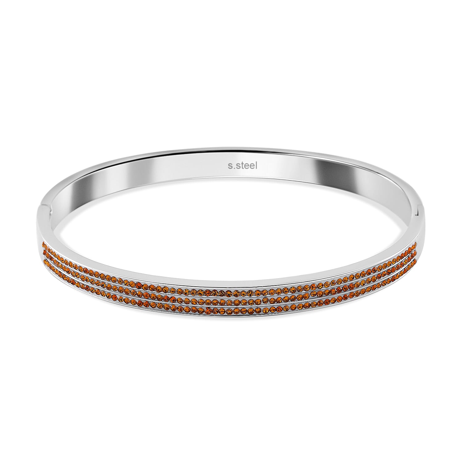 Yellow Crystal Hinged Bangle (Size 7.25) 7874255 0