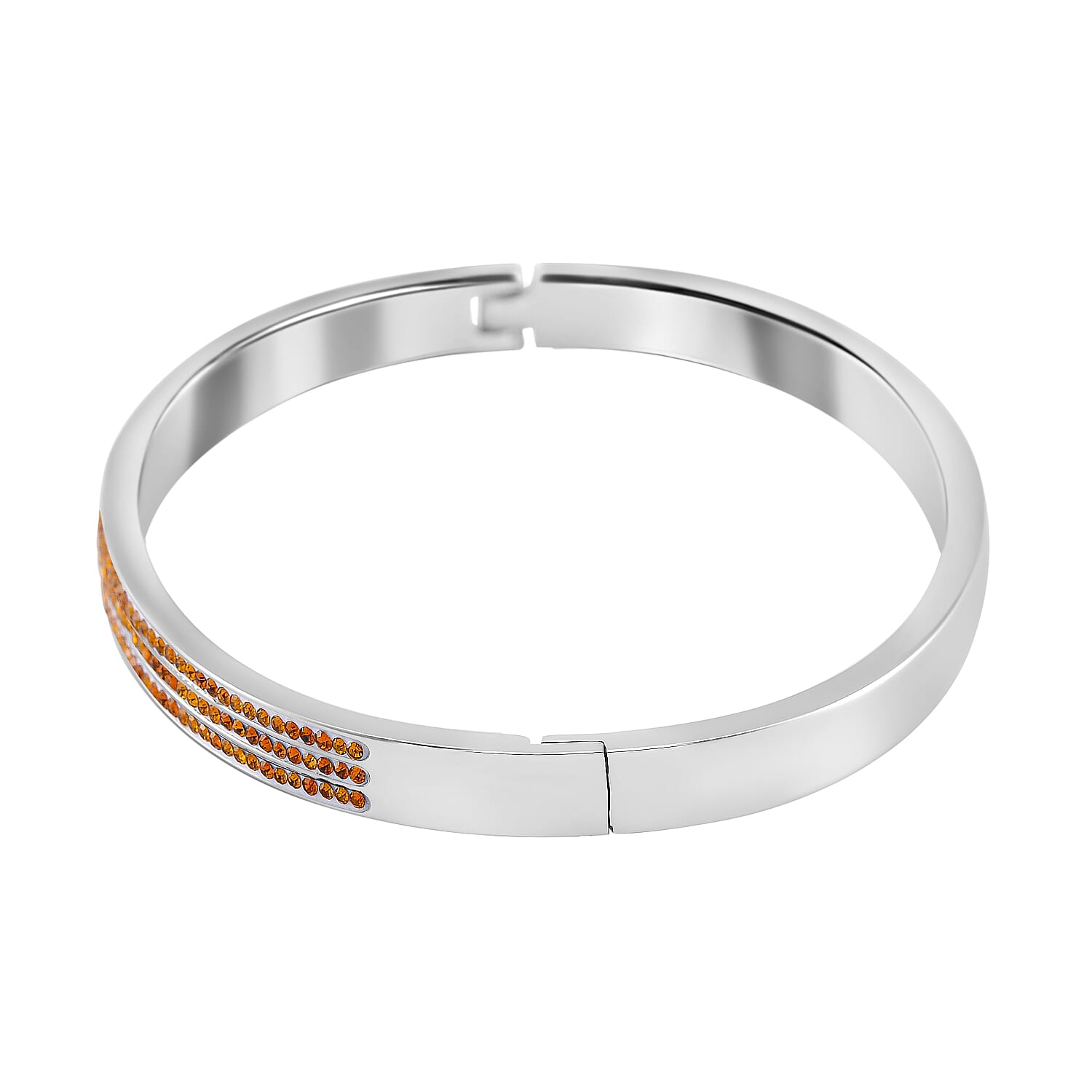 Yellow Crystal Hinged Bangle (Size 7.25) 7874255 4