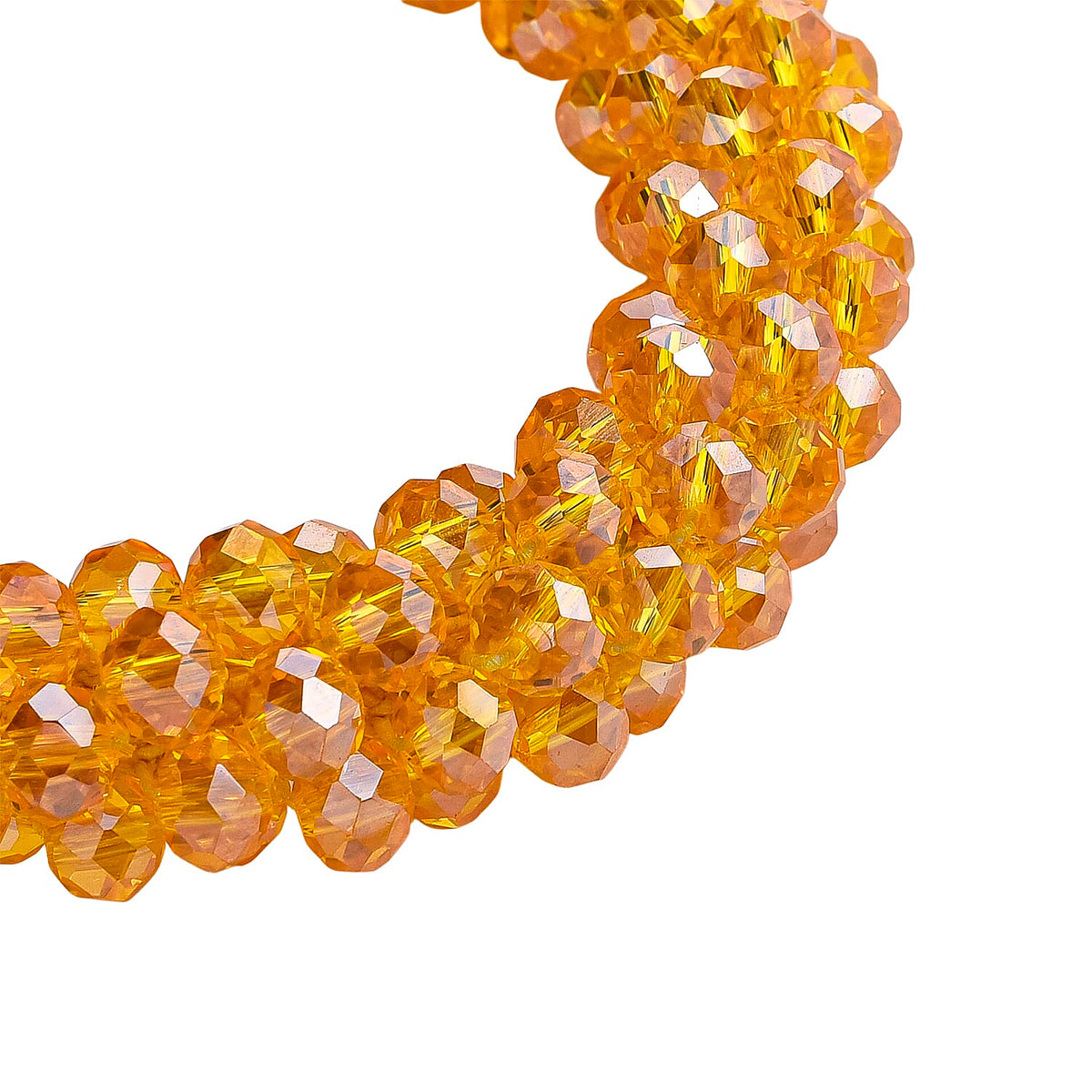 Yellow Crystal Stretchable Bracelet (Size - 7 to 7.5) V32515617 4