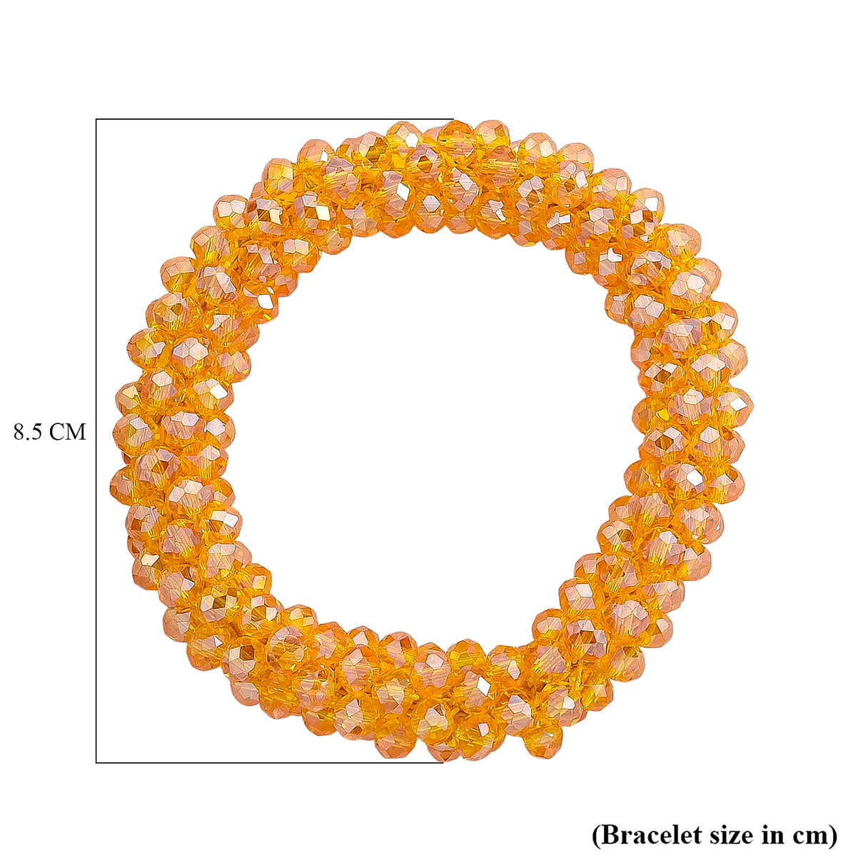 Yellow Crystal Stretchable Bracelet (Size - 7 to 7.5) V32515617 5
