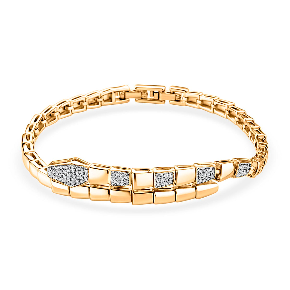Designer Inspired- Yellow Cubic Zirconia Bracelet (Size - 7.5) 8273016 0