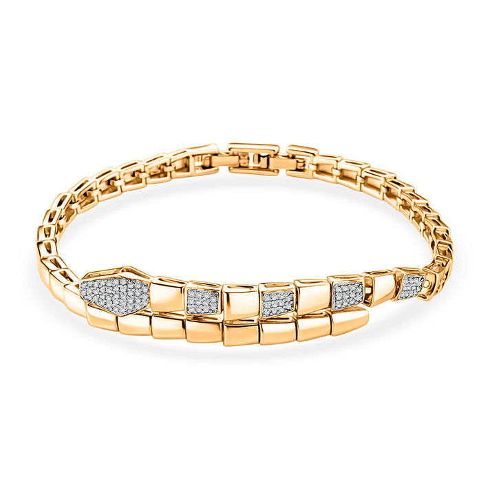 Designer Inspired- Yellow Cubic Zirconia Bracelet (Size - 7.5) 8273016 1