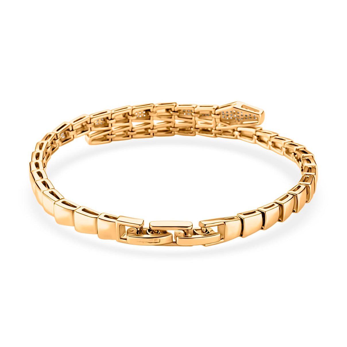 Designer Inspired- Yellow Cubic Zirconia Bracelet (Size - 7.5) 8273016 4