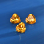Yellow Cubic Zirconia Heart Shape Gemstone 3.88 Ct. - 6 mm