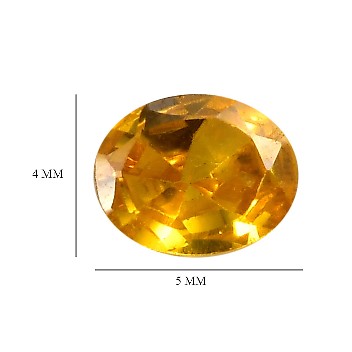 Set of 3 Yellow Cubic Zirconia Loose Gemstones in Oval Shape  1.49 Ct. (5x4mm) 8072317 4