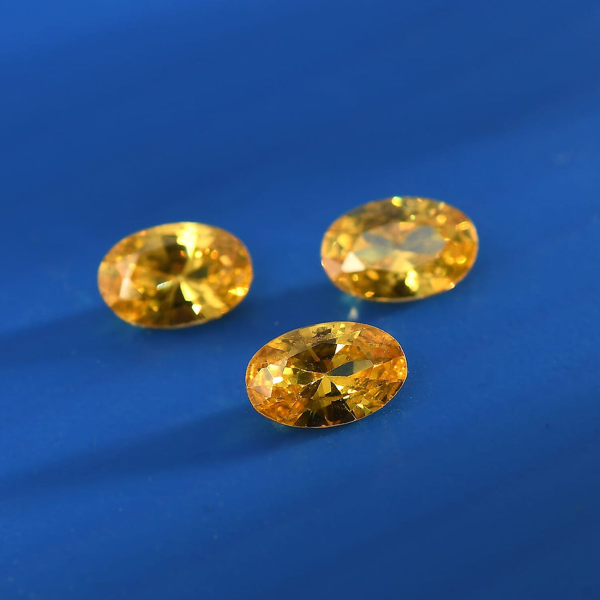 Set of 3 Yellow Cubic Zirconia Loose Gemstones in Oval Shape  1.88 Ct. (6x4mm) 8071364 1