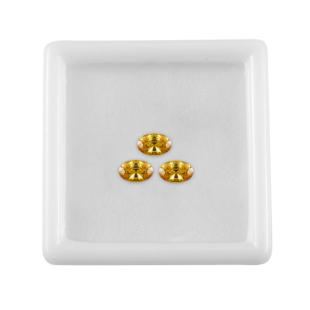 Set of 3 Yellow Cubic Zirconia Loose Gemstones in Oval Shape  1.88 Ct. (6x4mm) 8071364 3