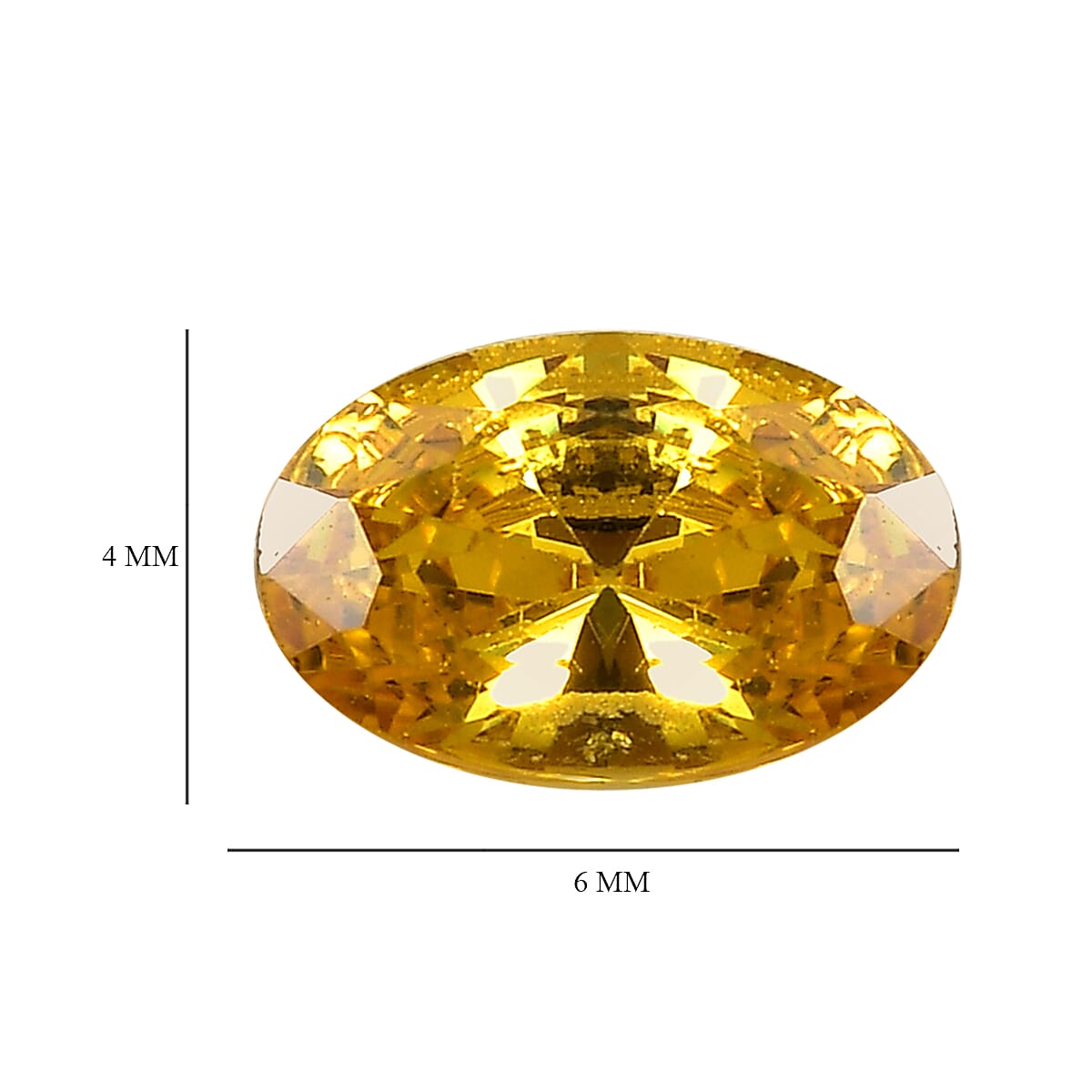 Set of 3 Yellow Cubic Zirconia Loose Gemstones in Oval Shape  1.88 Ct. (6x4mm) 8071364 4