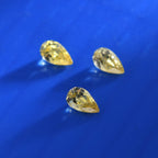 Yellow Cubic Zirconia Pear Shape Gemstone 0.86 Ct. - 5x3 mm