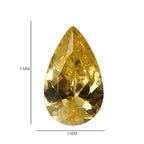 Yellow Cubic Zirconia Pear Shape Gemstone 0.86 Ct. - 5x3 mm