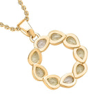 Simulated Yellow Sapphire Pendant with Chain (Size 22 inch Including Extender) in Yellow Gold Tone