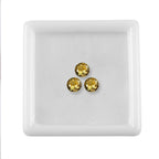 Yellow Cubic Zirconia Round Shape Gemstone 1.17 Ct. - 4 mm