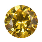 Yellow Cubic Zirconia Round Shape Gemstone 3.26 Ct. - 8 mm