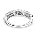 Yellow Diamond Band Ring in Rhodium Overlay Sterling Silver 0.25 Ct.