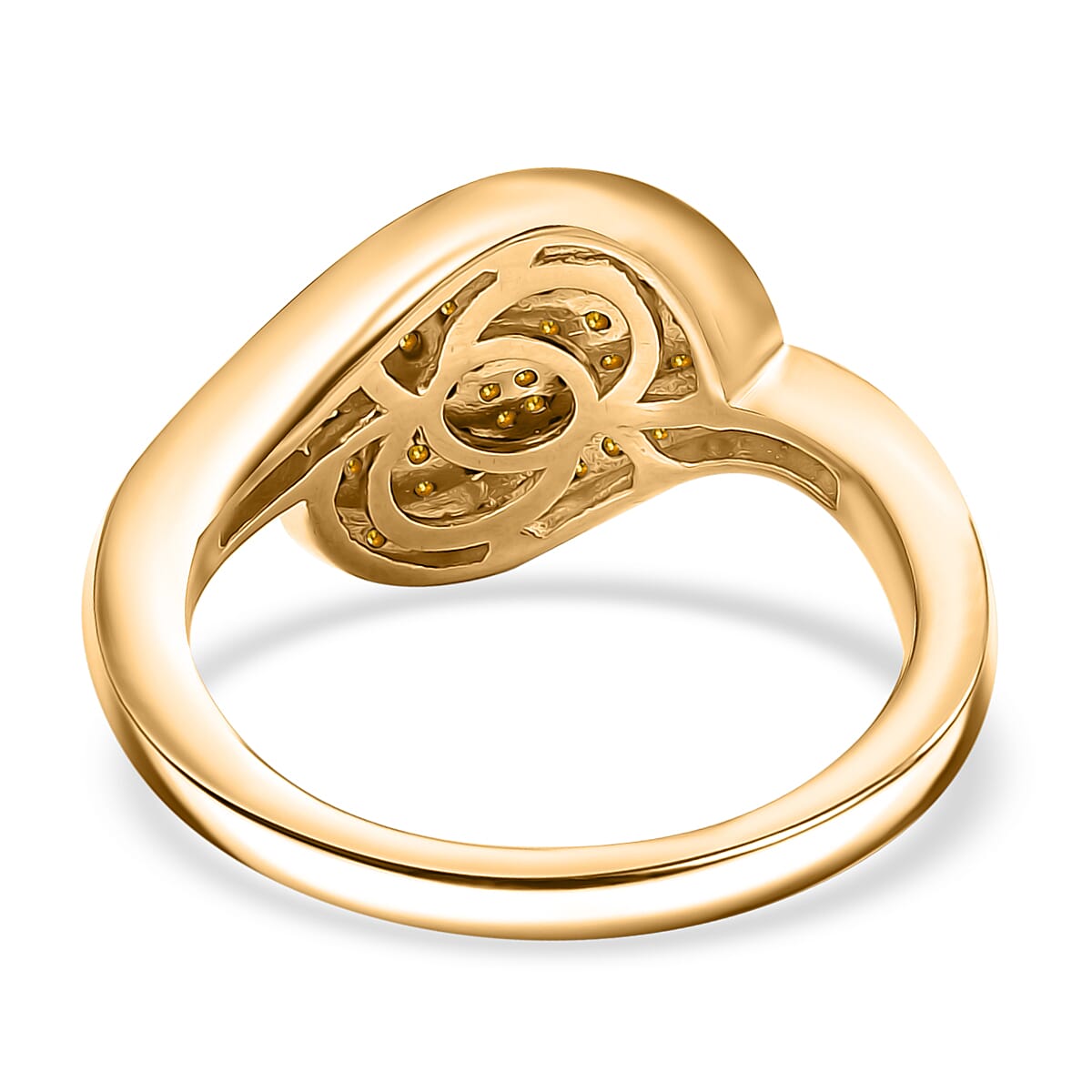 Yellow Diamond Ring in 18K Vermeil Yellow Gold Plated Sterling Silver 8162584 5