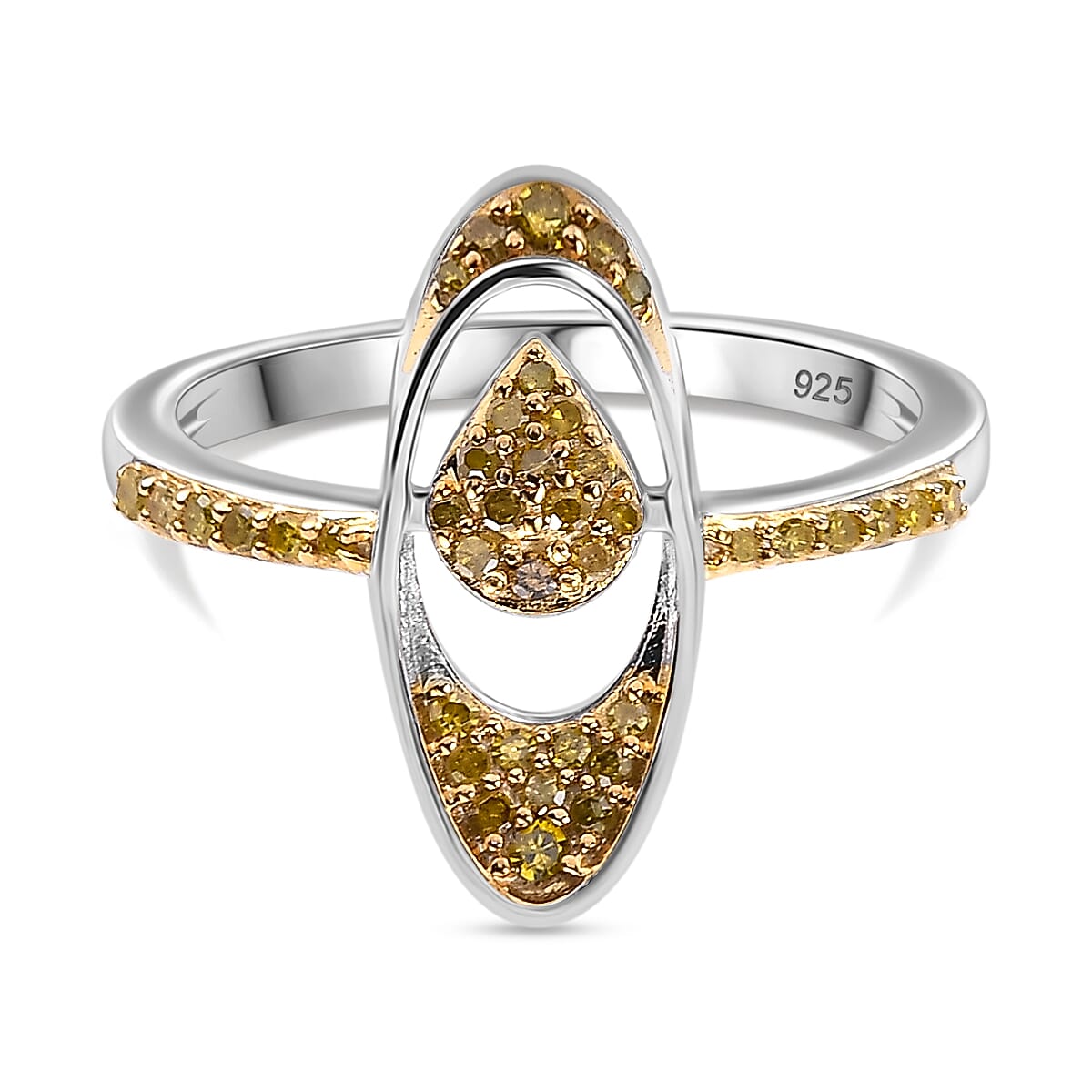 Yellow Diamond Ring in Rhodium Overlay Sterling Silver 7968461 0