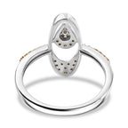 Yellow Diamond Ring in Rhodium Overlay Sterling Silver