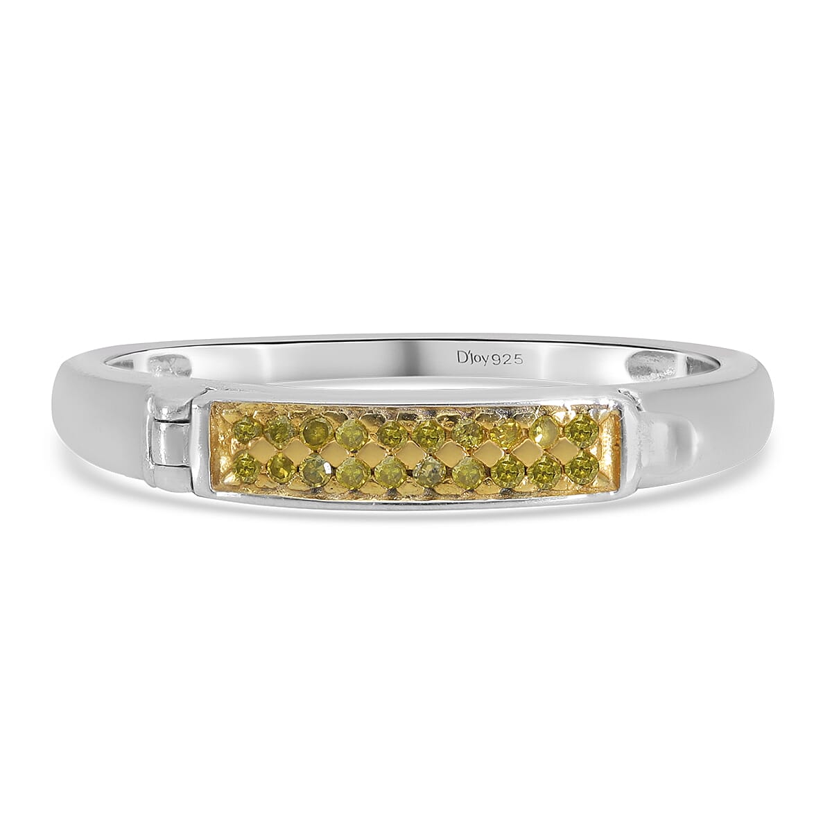 Yellow Diamond Ring in Yellow Gold Plated Sterling Silver 3862108 0