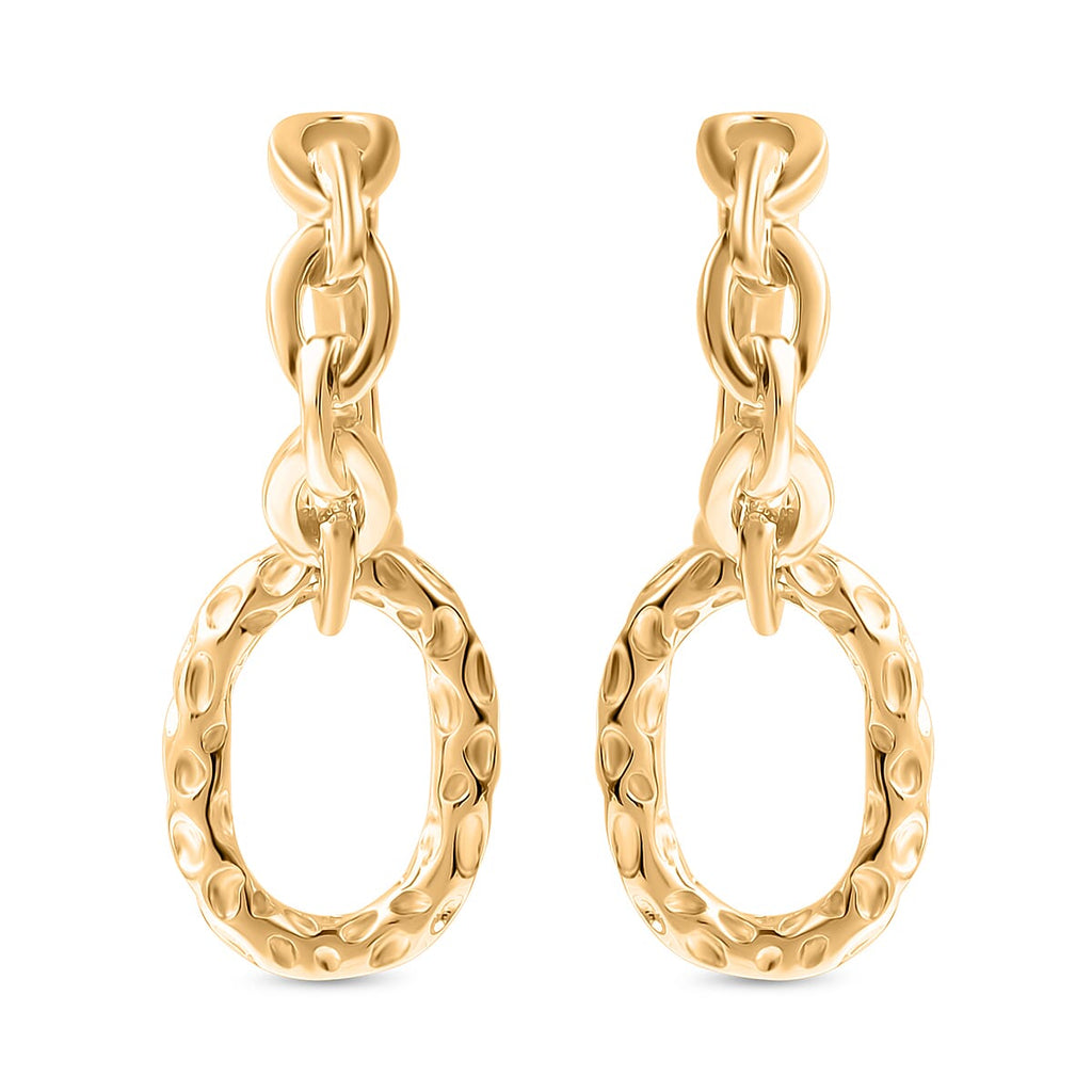 Yellow Gold Overlay Sterling Silver Detachable Earrings With Clasp